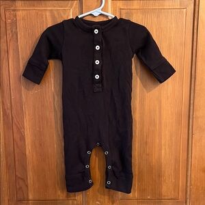 Kate Quinn One Piece Black Organic Cotton Romper